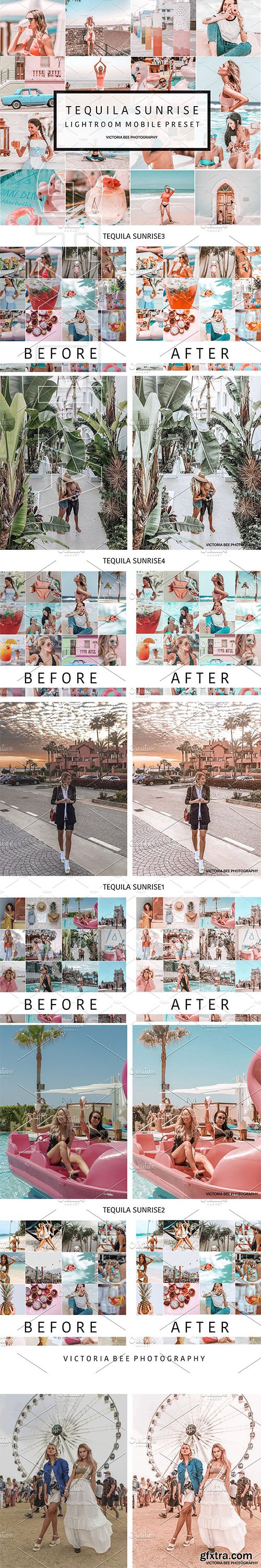 CreativeMarket - 5 Mobile Presets TEQUILA SUNRISE 3747535