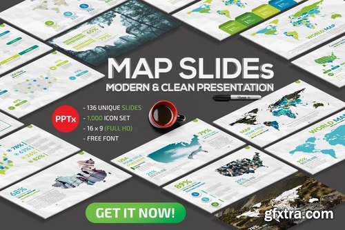 Maps Powerpoint and Keynote Templates