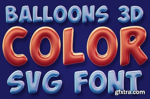 Balloons Color Font