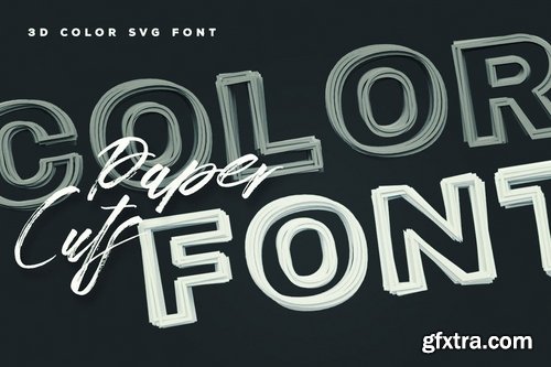 Paper Cuts Color Font