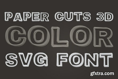 Paper Cuts Color Font