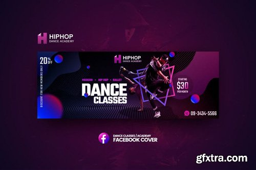 Hiphop - Dance Classes Facebook Cover Template