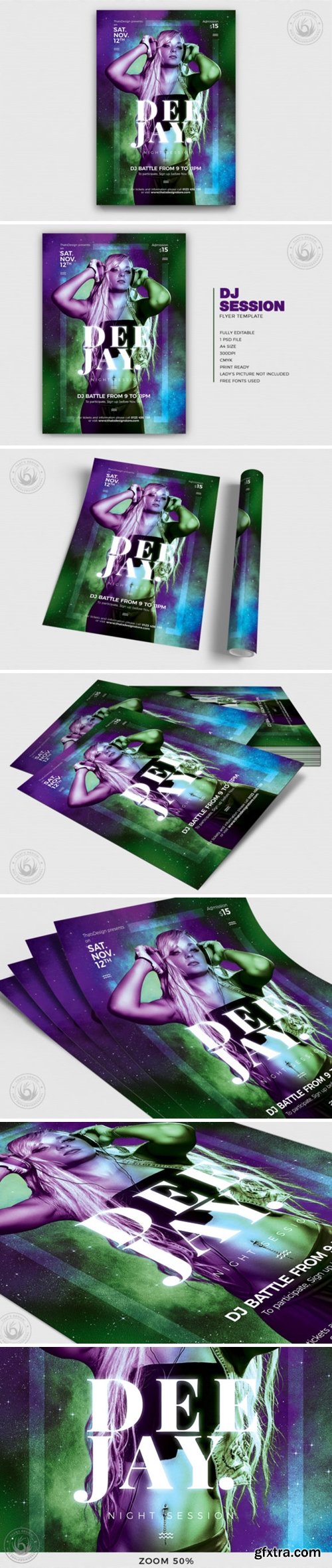 CM - DJ Session Flyer Template V7 3838854