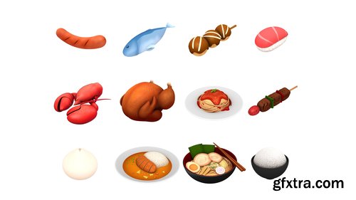 Cgtrader - Cartoon Food Pack 2 3D model