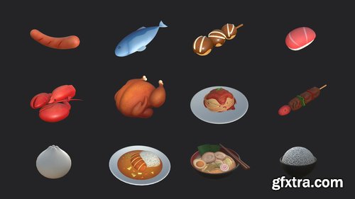 Cgtrader - Cartoon Food Pack 2 3D model