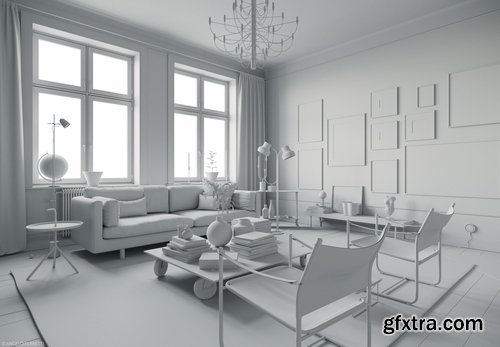 Cgtrader - Stockholm Interior scene 3D model