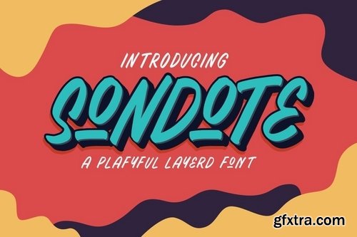 Sondote Playful Extrude font