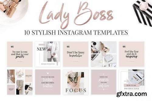 Lady Boss Instagram Templates