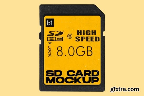 SD Memory Card Mockup PNG