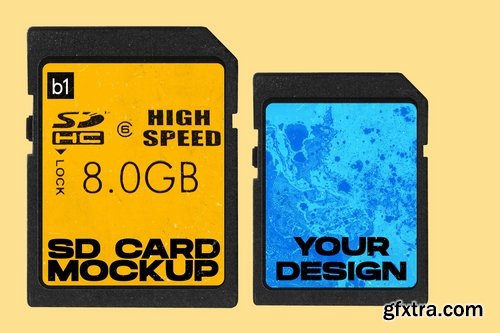 SD Memory Card Mockup PNG