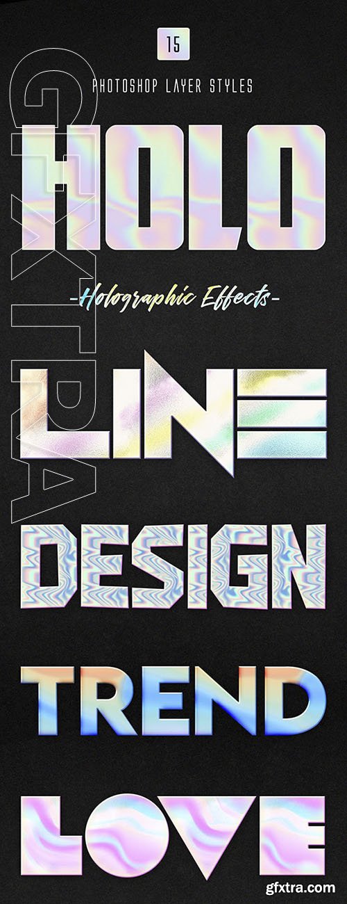 GraphicRiver - Holographic Photoshop Layer Styles 23864789