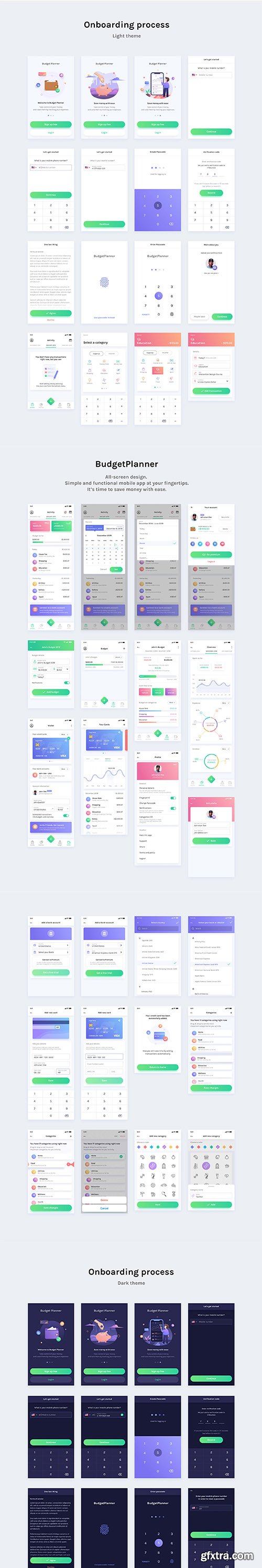 BudgetPlanner Mobile UI Kit