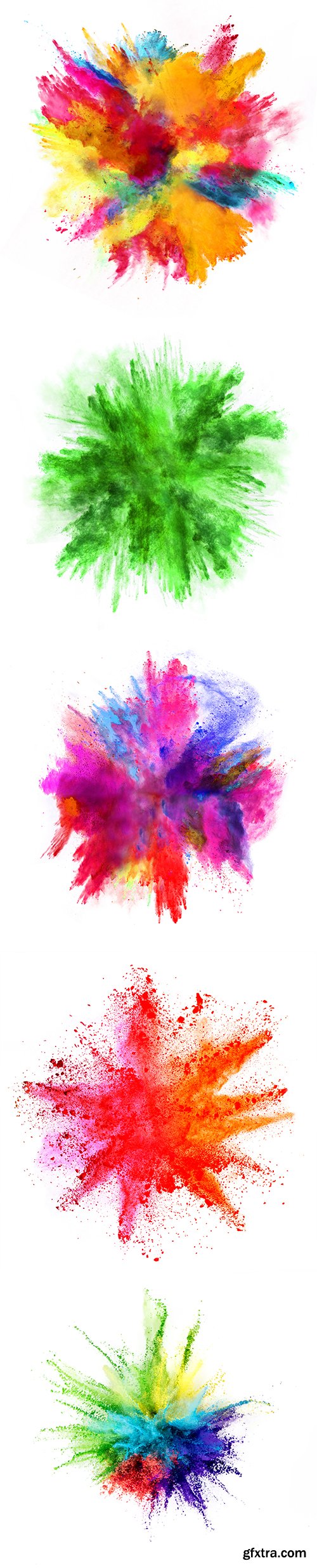 Explosion Of Colored Powder Isolated - 30xJPGs