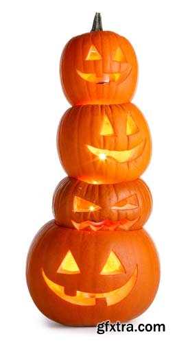 Halloween Pumpkins Isolated - 15xJPGs