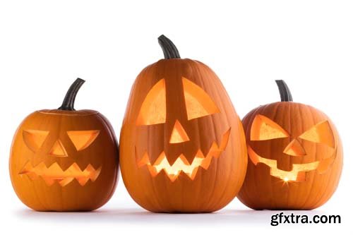 Halloween Pumpkins Isolated - 15xJPGs