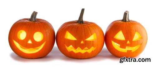 Halloween Pumpkins Isolated - 15xJPGs