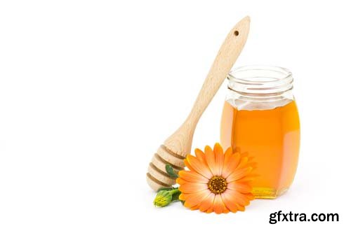 Honey And Calendula Flowers Isolated - 15xJPGs