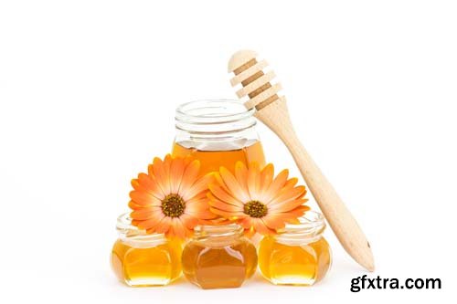 Honey And Calendula Flowers Isolated - 15xJPGs