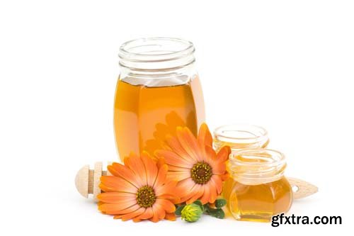 Honey And Calendula Flowers Isolated - 15xJPGs