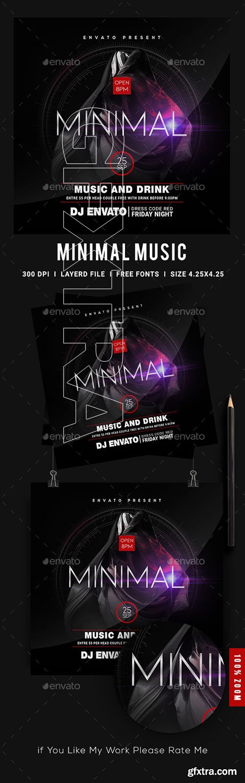 GraphicRiver - Minimal Music Night Flyer Template 23897725