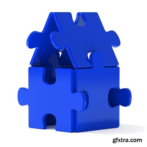 Puzzle Home Isolated - 6xJPGs