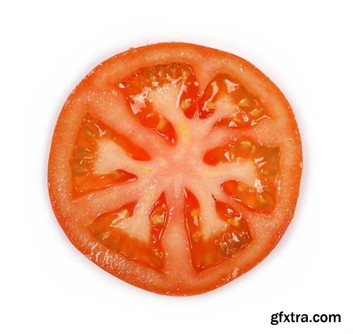 Red Tomato Slices Isolated - 10xJPGs