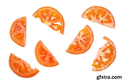 Red Tomato Slices Isolated - 10xJPGs