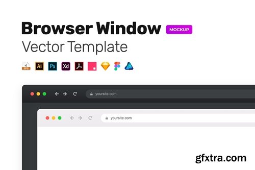 Dark/Light Browser Window MockUp – Vector Template