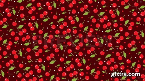 Cherries Red Background 244291