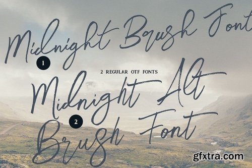 CM - Midnight Brush & SVG Font 3776999