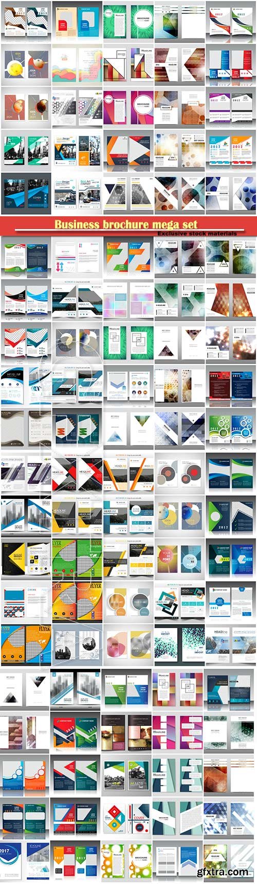 Business brochure mega set, vector flyers template # 2