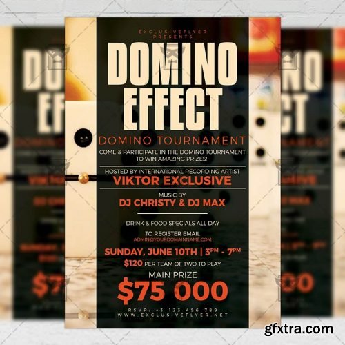 Domino Effect – Sport A5 Template