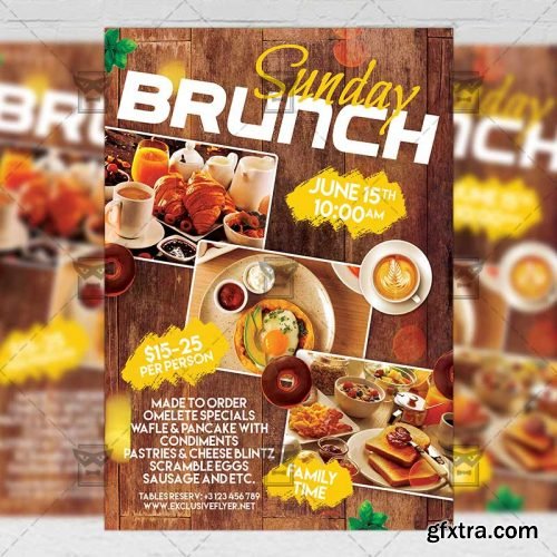 Sunday Brunch Event – Food A5 Template