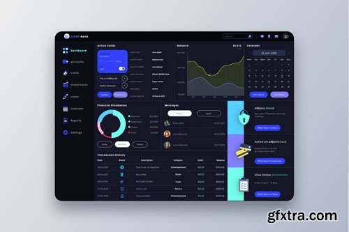 LIONY Bank Dashboard UI - T