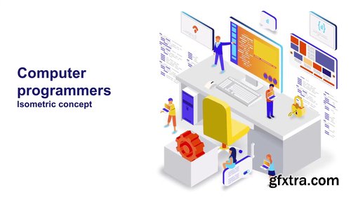 Computer Programmers - Isometric Concept 208604