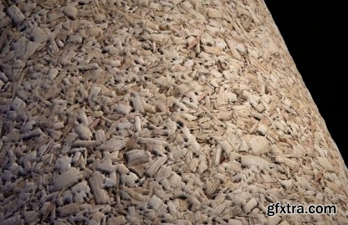 Wood Chips 01 PBR material (seamless textures set)