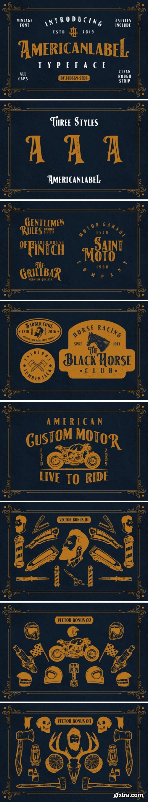 American Label Font