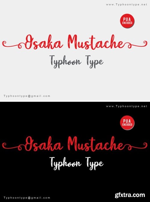 Osaka Mustache Font