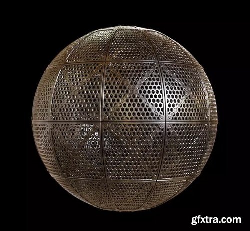 Metal Grill 004 PBR material (seamless textures set)