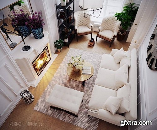 Living Room 3D Interior Scene 19