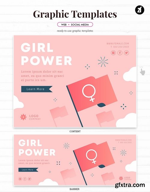 Feminism campaign graphic templates