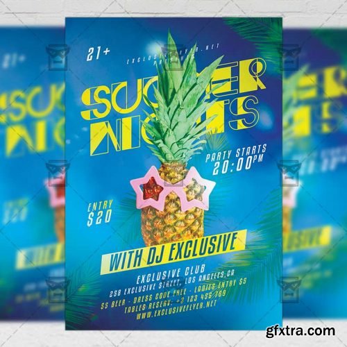 Summer Nights – Seasonal A5 Template