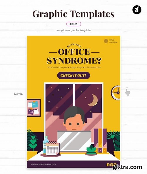 Office syndrome graphic templates