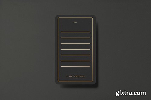 7x12.1 Tarot Card Mockup — Foil Stamping Edition