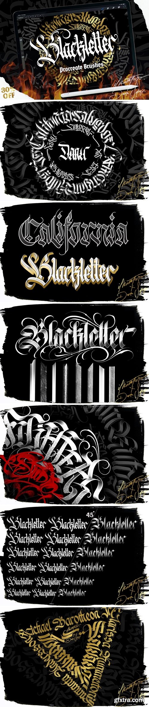 CM - Blackletter Brush for Procreate 3378729