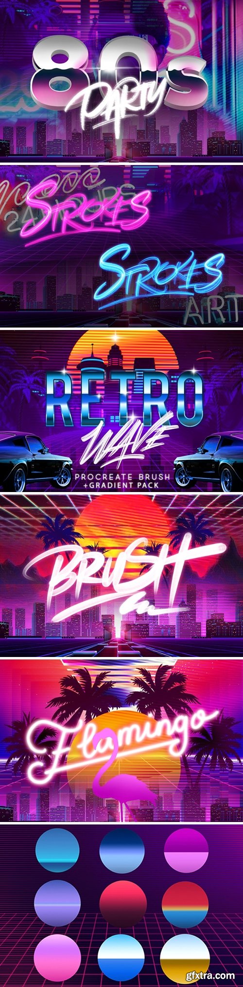 CM - RETRO WAVE BRUSH FOR PROCREATE 3696546