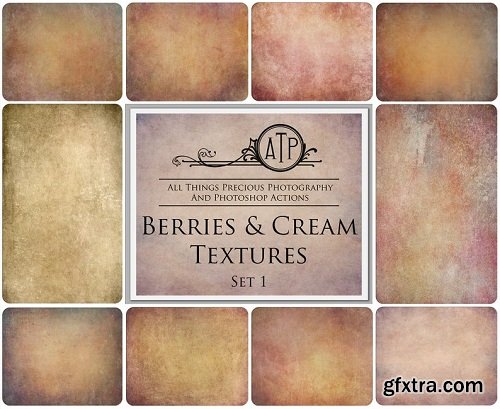 10 TEXTURES - Berries And CREAM Set 1 Overlays