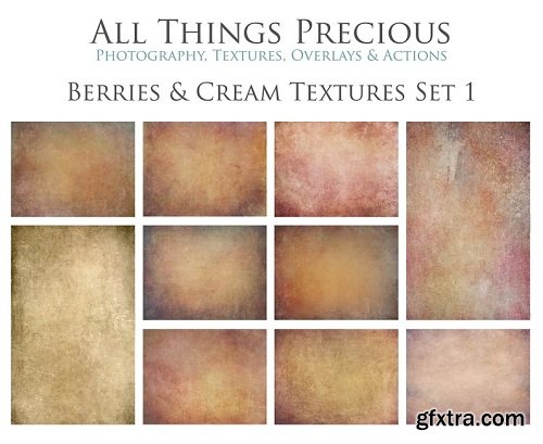 10 TEXTURES - Berries And CREAM Set 1 Overlays