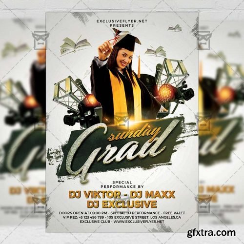 Graduation Sunday Flyer – Club A5 Template