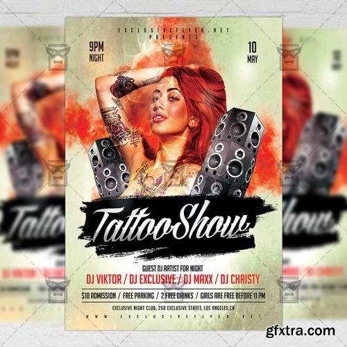 Tattoo Show Flyer – Club A5 Template